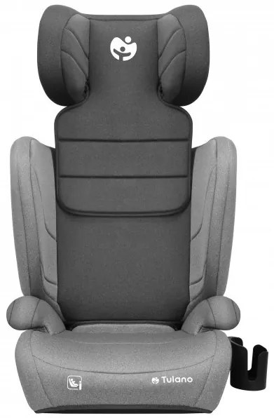 Gyerekülés állítható fejtámla, pohártartó ISOFIX 100-150cm I-size szürke