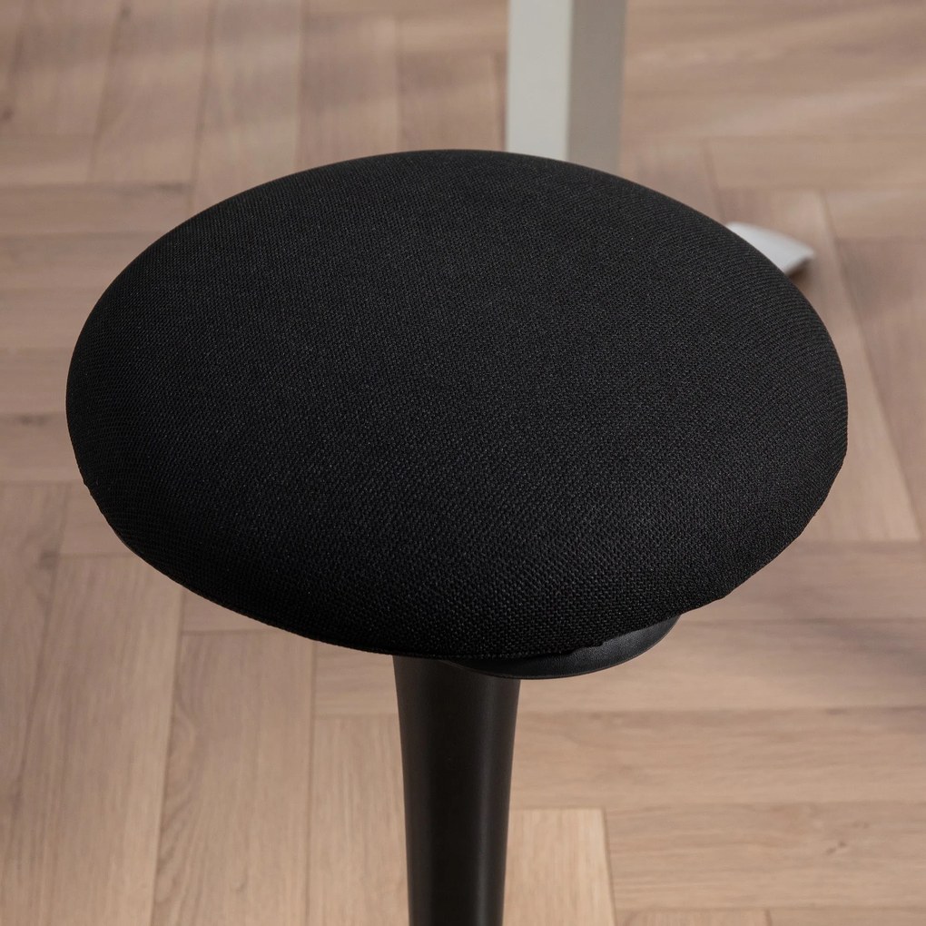 HOMCOM Álló Íróasztali Stool, Ergonomikus Zsámoly, Magasság Állítható 70-90 cm, 360° Forgatható Ülés, Széles Talprés, Csúszásgátló Párnákkal, Párnázot