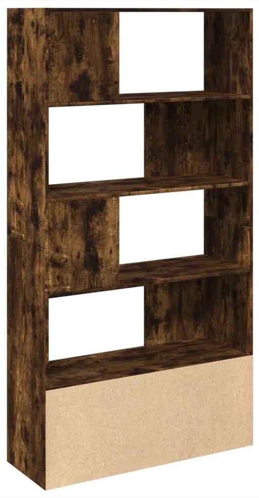 füstös tölgy színű szerelt fa könyvespolc 100 x 36 x 189 cm
