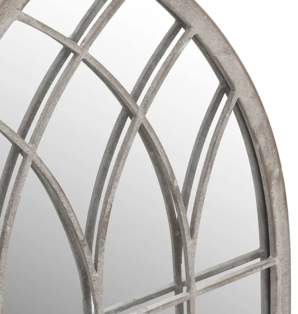 homokszínű vas kerti tükör kültéri használatra 70 x 30 cm