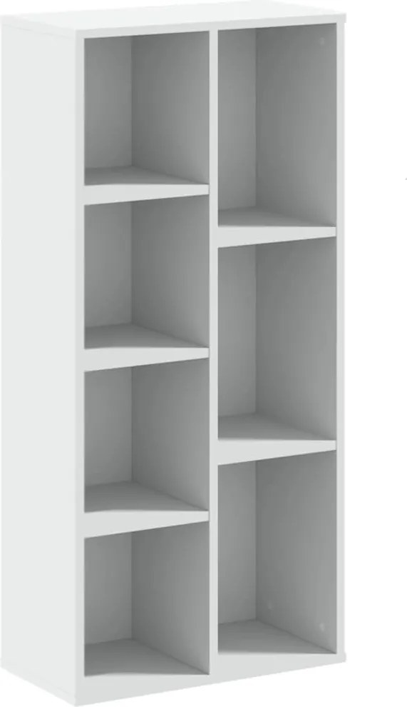 vidaXL fehér szerelt fa könyvespolc 50 x 25 x 105 cm