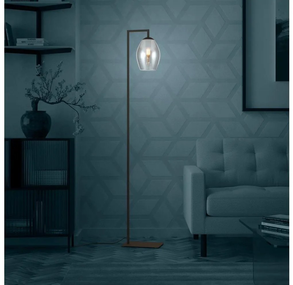 Eglo 390256 - Állólámpa ESTANYS 1xE27/40W/230V füstös