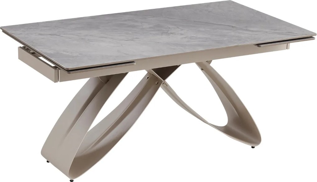 Luigi kerámia kihúzható asztal 160–240 cm, szürke márvány/kasmír színben