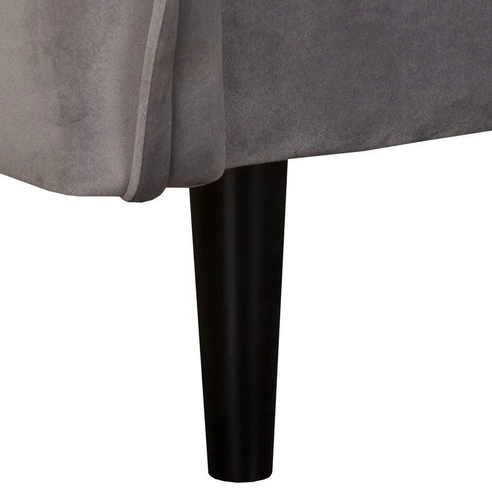 Szürke bársony kanapé 138 cm Juli – Ropez