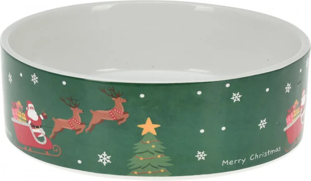 Xmas kerámia kutyatál mikulásos