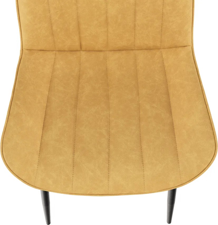 Szék, ekobőr sárga/fekete, HAZAL