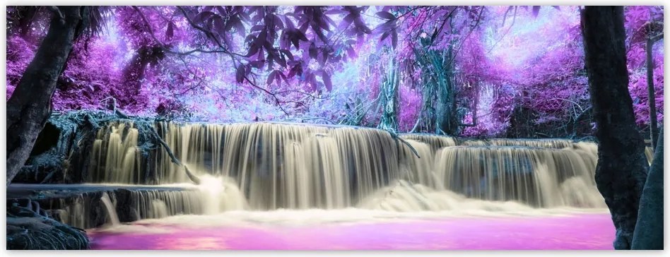 Fotótapéta flizelina 250x93 Lila vízesés
