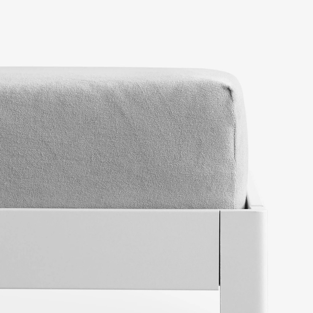 Goldea frottír gumis lepedő - szürke 90 x 200 cm