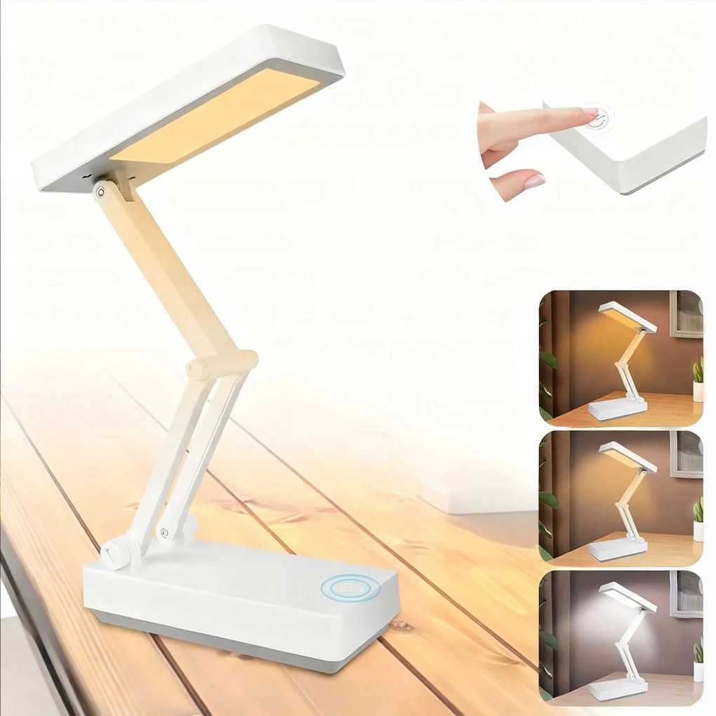 Asztali Lámpa Összecsukható Akkumulátoros zseblámpa Hordozható 32 Led