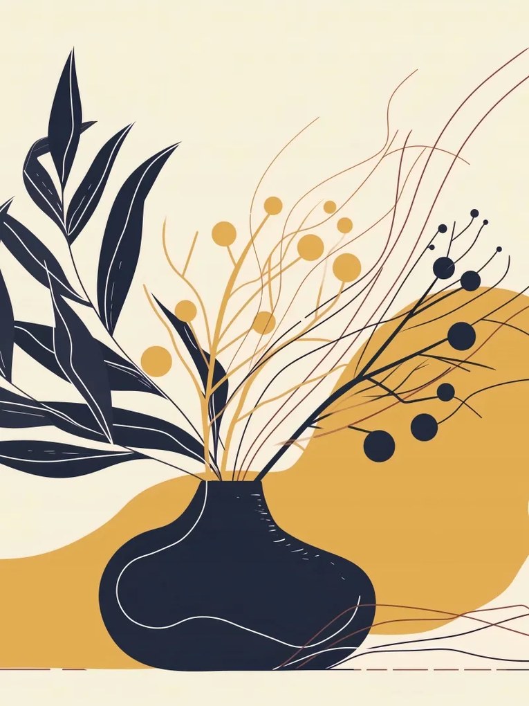 Poszter 75x100cm Sötét levelek nyugalma