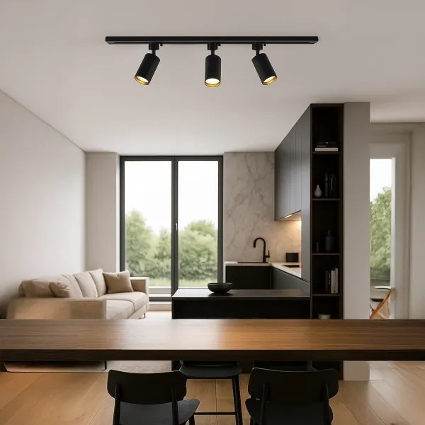 Sínrendszeres spotlámpa TIGER 3xGU10/10W/230V fekete