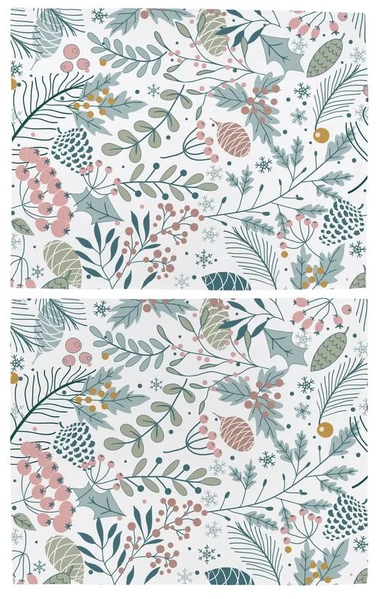 Karácsonyi szövet tányéralátét készlet 2 db-os 45x35 cm Pastel Christmas - Butter Kings