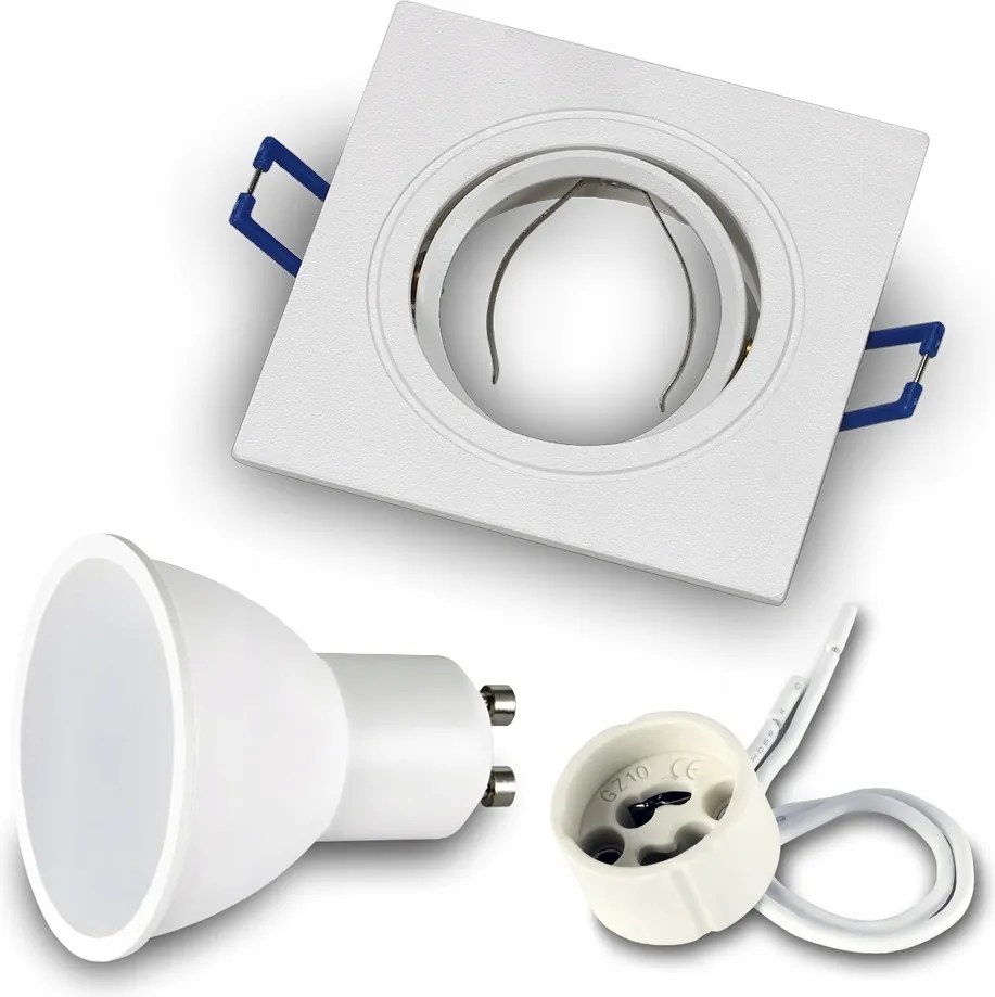 Halogén lámpatest Öntvényszem Fehér Led GU10 7W 4000K