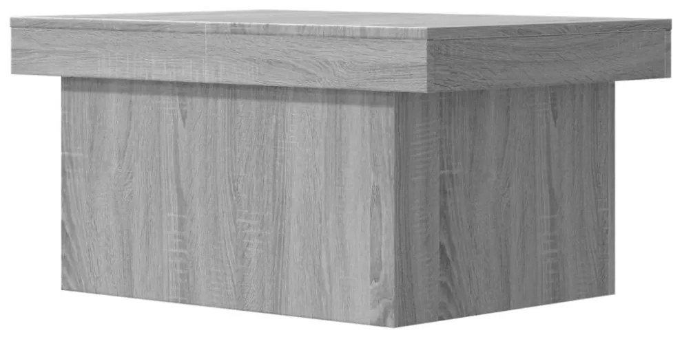 szürke sonoma szerelt fa dohányzóasztal 100x55x40 cm