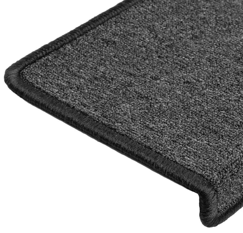 30 db lépcsőszőnyeg 65 x 21 x 4 cm antracit téglalap alakú széllel
