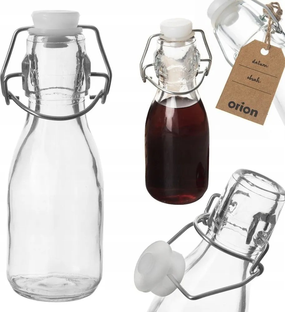 Palack üveg klipsz olaj ecet tinktúra likőr gyümölcslé 160 ml