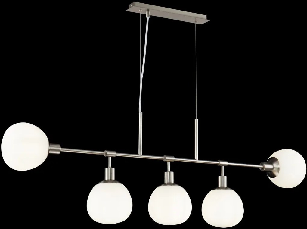 MAYTONI MOD221-PL-05-N ERICH Modern Függesztett Lámpa Fehér, Nikkel E14 IP20