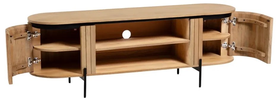 Natúr színű mangófa TV-állvány 160x56 cm Licia – Kave Home