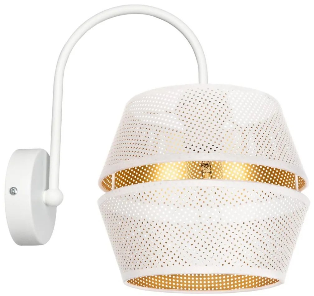 Fali lámpa PARIS 1xE27/60W/230V fehér/arany