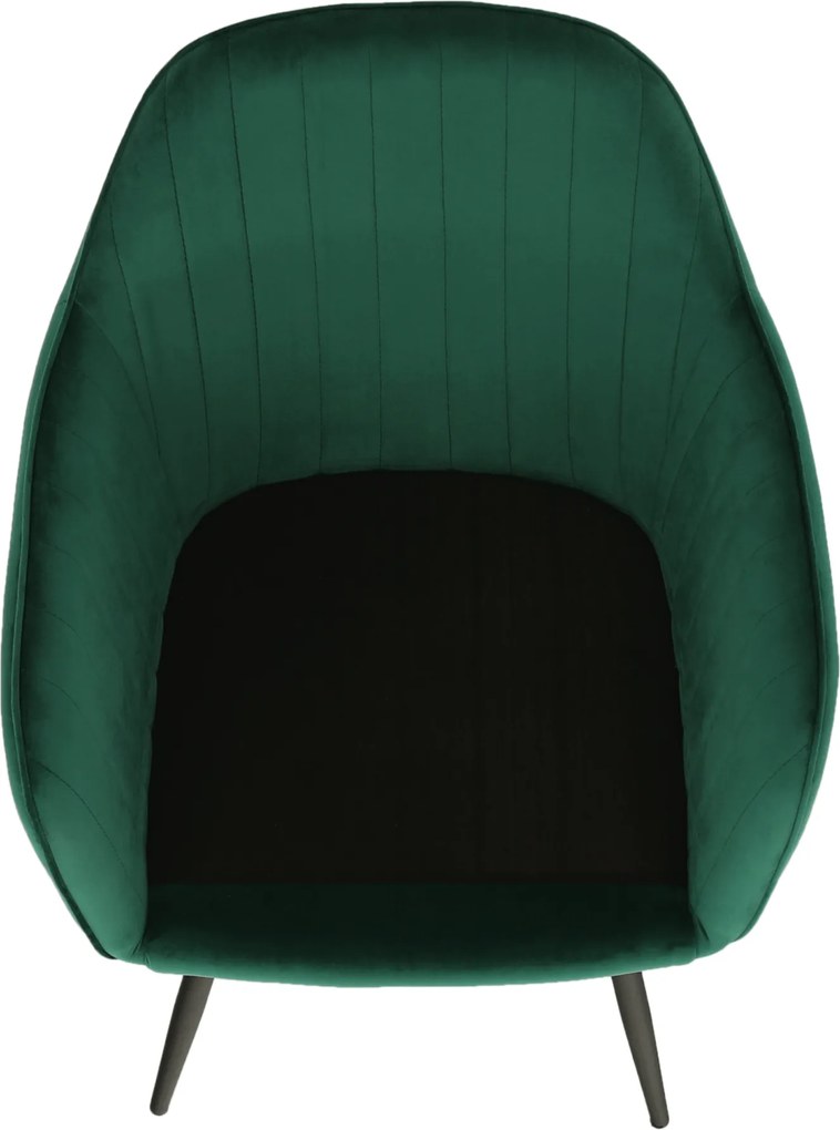 Dizájnos fotel, smaragd Velvet anyag, ZIRKON