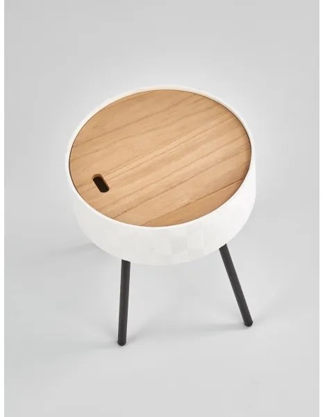 Kávésasztal AURA 45x38 cm fehér/fekete/bézs