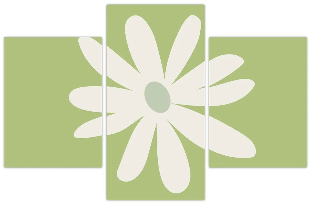 Kép - Hippik, zöld virágok N⁰2 (90x60 cm)