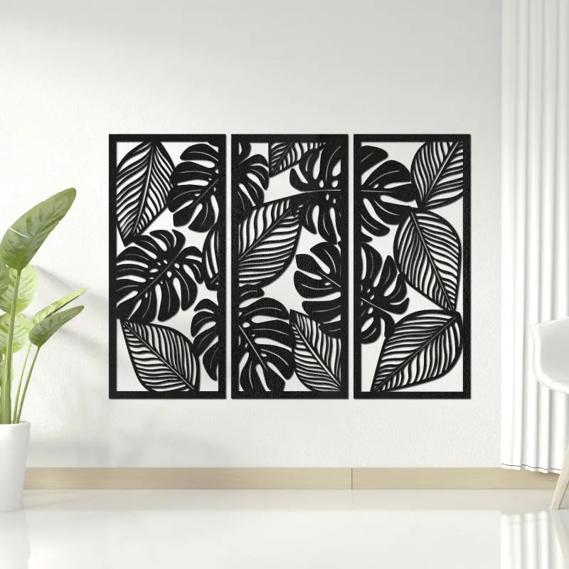 Háromrészes monstera falfestmény | LAJFEN