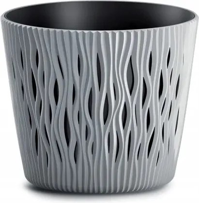 Virágtartó Fedő Prosperplast Sandy Round 7.9 L Szürke kő 26.2 cm