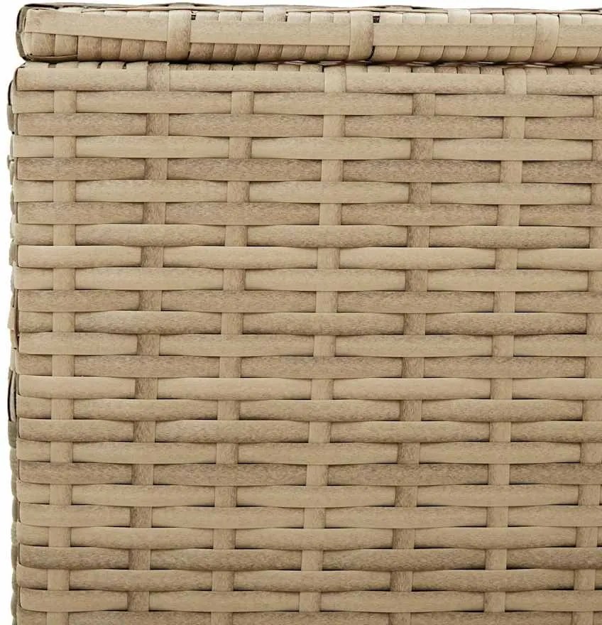 vidaXL vegyes bézs polyrattan kerti tárolóláda 190 L
