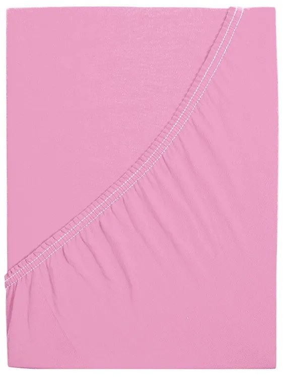 4Home Ideál jersey lepedő Ideal rózsaszín, 90 x 200 cm