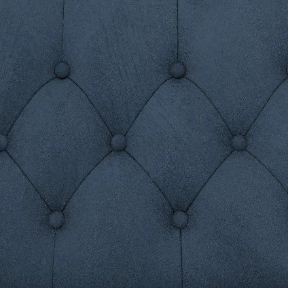 Sötétkék bársony kinyitható kanapé 236 cm Felix – Støraa