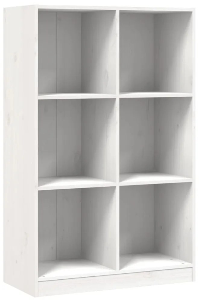 fehér tömör fenyőfa könyvszekrény 70 x 33 x 110 cm