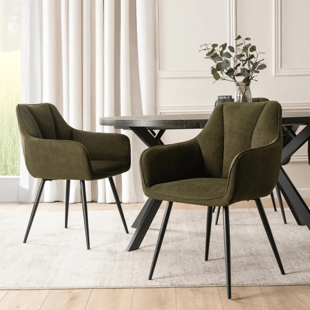 Elegáns Étkezőszék Zöld Színben. NAWARA