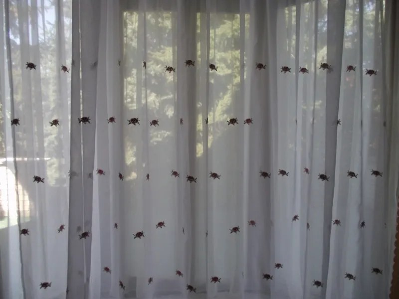 Johanna Fehér Organza függöny 250 x 300 cm virágos