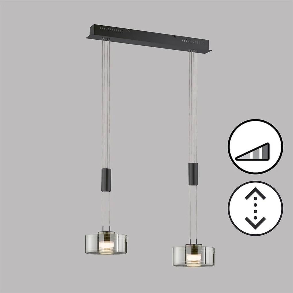 Fischer & Honsel modern függeszték lavin bézs fekete szürke fhl61095