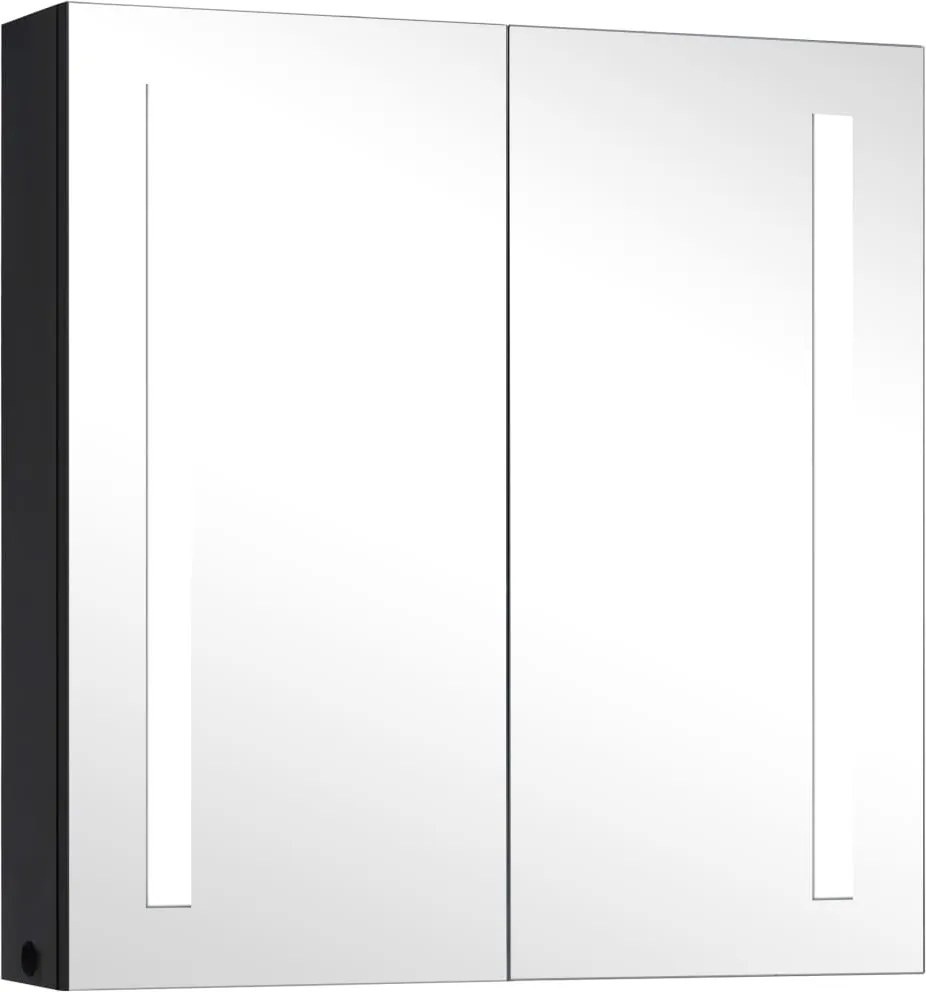 vidaXL LED-es tükrös fürdőszobaszekrény 62 x 14 x 60 cm