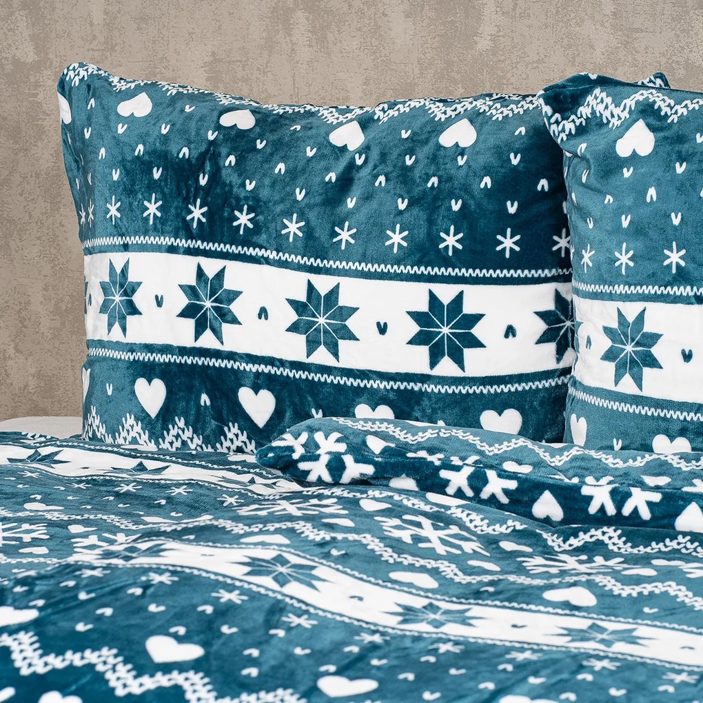 4Home Nordic love mikroflanel ágyneműhuzat, 140 x 200 cm, 70 x 90 cm, 140 x 200 cm, 70 x 90 cm