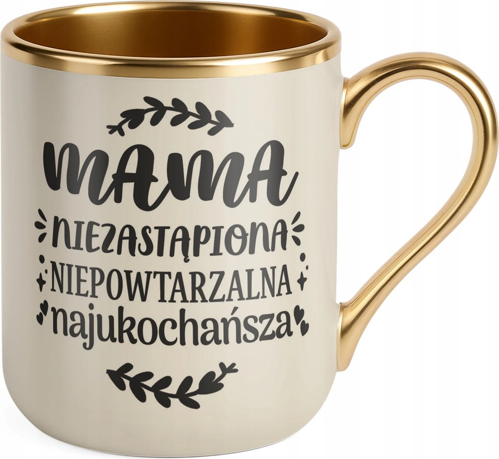 Prémium Bögre Arany Ecru Anyák napja Anyák napjára Ajándék Nélkülözhetetlen
