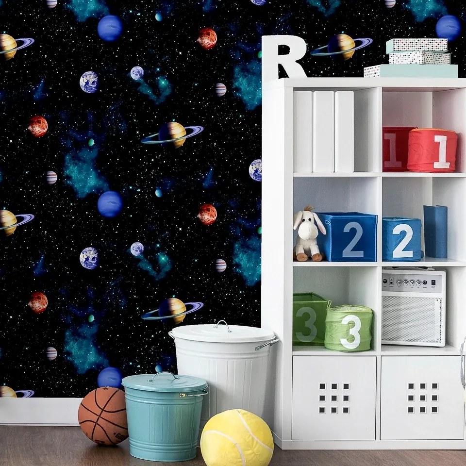 Arthouse Signature 2 Cosmos kék világűr mintás papír tapéta – 668100