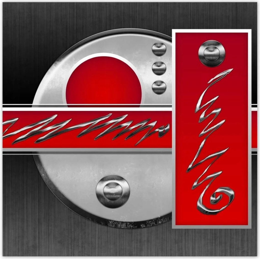 Poszterek 140x140 Piros absztrakt