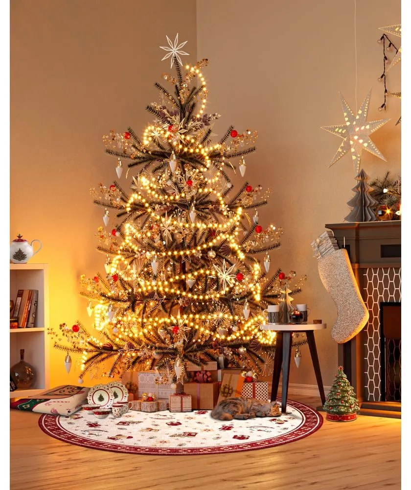 Piros pamutkeverék kerek szőnyeg karácsonyi mintával ø 200 cm Toy's Delight Red Christmas – Villeroy&amp;Boch