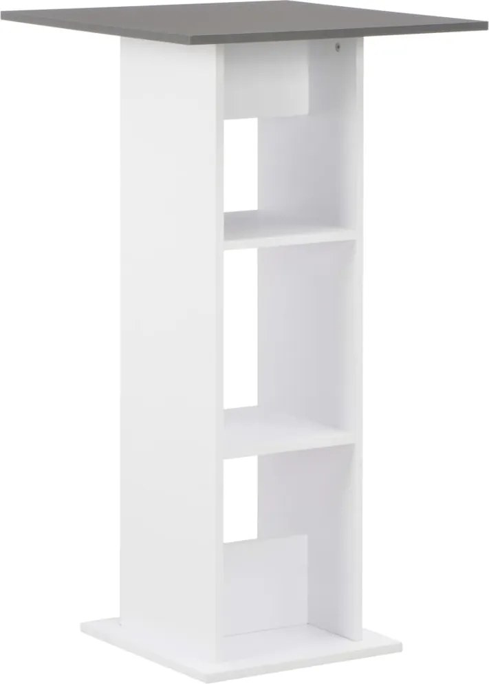 vidaXL fehér és antracitszürke bárasztal 60 x 60 x 110 cm