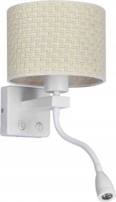 Polo Fali lámpa Fehér 1X40W E27+2W Led lámpabúra