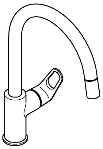GROHE 30569000 - START FLOW 357 mm mosogatócsaptelep, fényes króm