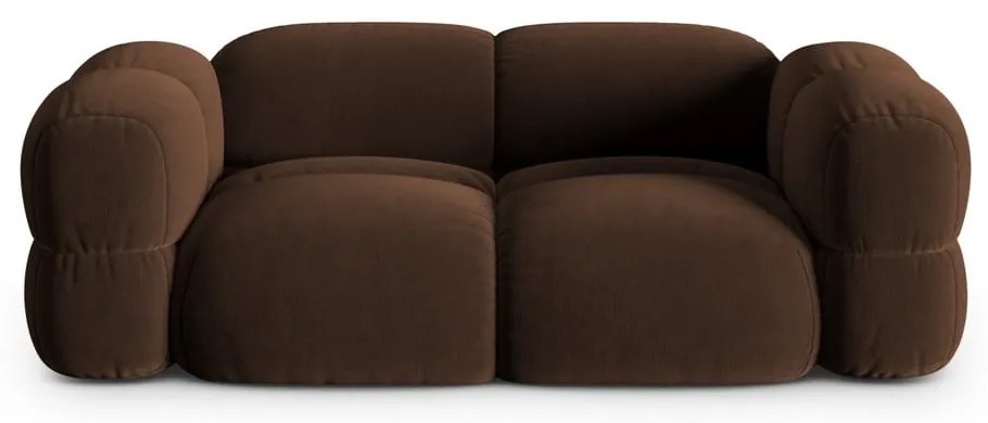 Sötétbarna bársony kanapé 210 cm Loretto – Cosmopolitan Design