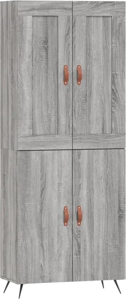 vidaXL szürke sonoma szerelt fa magasszekrény 69,5 x 34 x 180 cm