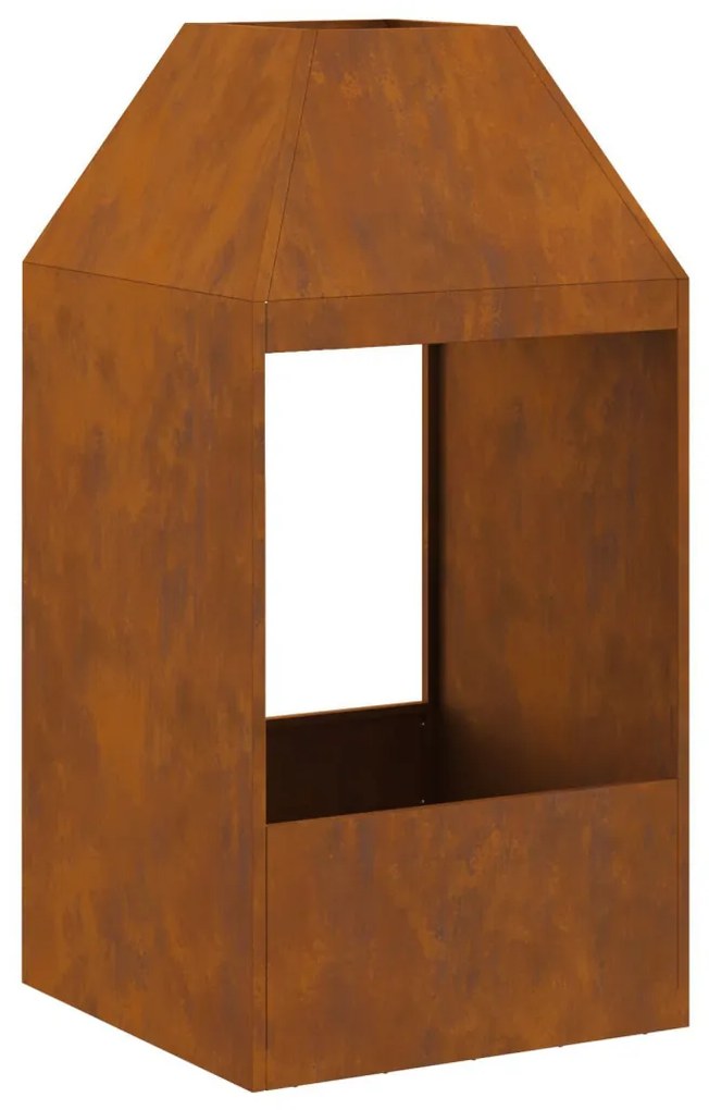Tűzrakó Barna 50 x 50 x 100 cm Acél