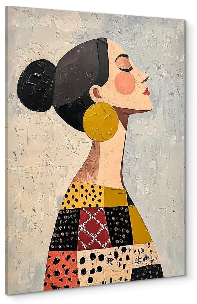 Kép kézzel festett részletekkel 70x100 cm Mae – Styler