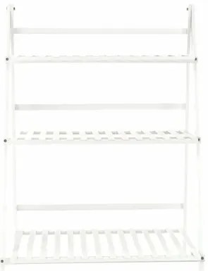Nepel Type 1 bambusz virágállvány fehér , 70 x 40x 96 cm