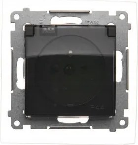 Simon 54 Egyfázisú Fali Csatlakozó Aljzat Fedéllel IP44 Földelt (z/u) Tömítéssel Barna DGZ1BZ